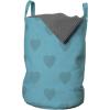 Ambesonne Funky Laundry Bag, Heart Shapes on Plain Background Romantic and Aquatic Style Valentines Day, Hamper Basket with Handles Drawstring Closure for Laundromats, 13″ x 19″, Sea Blue Cadet Blue