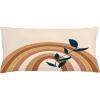 Ambesonne Mid Century Modern Boho Throw Pillow Cushion Cover, Simple Leaves Branch of Earth Tones Rainbow Dreamy Art, Decorative Rectangle Accent Pillow Case, 36″ X 16″, Eggshell Burnt Orange