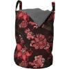 Ambesonne Romantic Laundry Bag, Paisley Nostalgic Oriental Inspirations Blooming Valentine’s Day Love Bouquet, Hamper Basket with Handles Drawstring Closure for Laundromats, 13″ x 19″, Multicolor