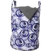 Ambesonne Watercolor Flowers Laundry Bag, Classical Feminine Rose Branch Bouquet Romantic Essence Valentines, Hamper Basket with Handles Drawstring Closure for Laundromats, 13″ x 19″, Violet Blue