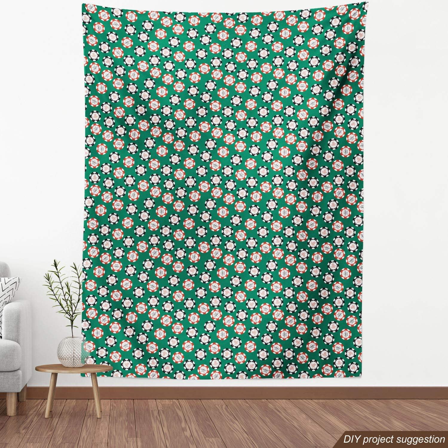 imageAmbesonne Cartoon Fabric by The Yard Hot Air Balloons Flying Through The Sky with Birds Microfiber Fabric for Arts and Crafts Textiles amp Decor 1 Yard Teal CreamJade Green