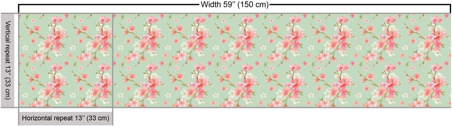 imageAmbesonne Cartoon Fabric by The Yard Hot Air Balloons Flying Through The Sky with Birds Microfiber Fabric for Arts and Crafts Textiles amp Decor 1 Yard Teal CreamMint Pink