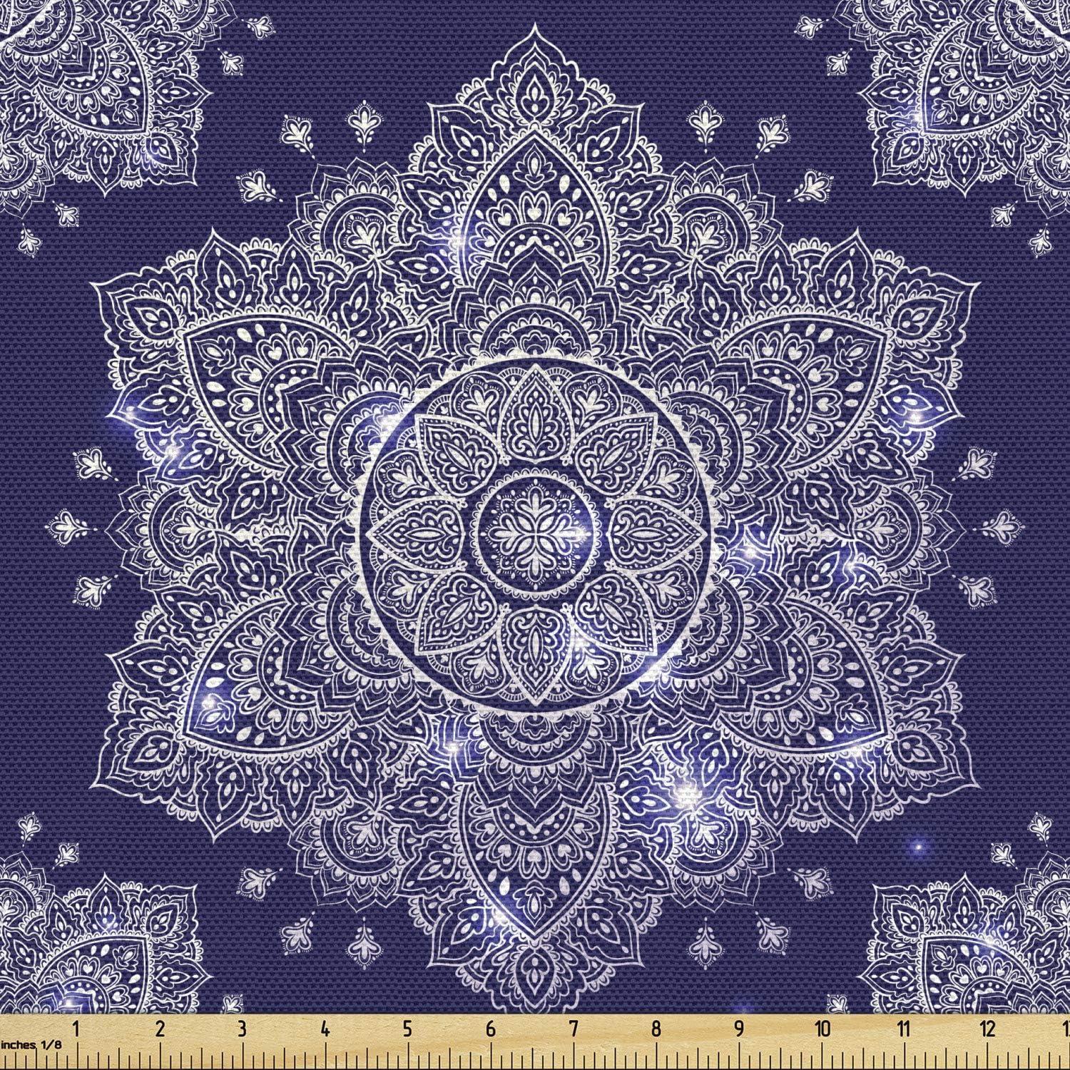 imageAmbesonne Cartoon Fabric by The Yard Hot Air Balloons Flying Through The Sky with Birds Microfiber Fabric for Arts and Crafts Textiles amp Decor 1 Yard Teal CreamBlue Indigo