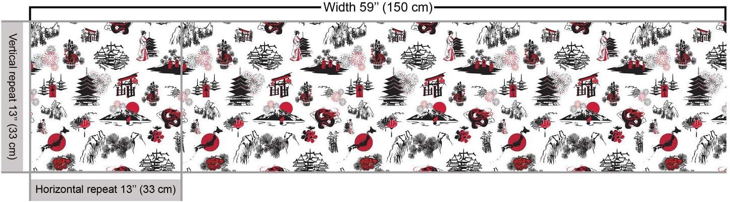 imageAmbesonne Cartoon Fabric by The Yard Hot Air Balloons Flying Through The Sky with Birds Microfiber Fabric for Arts and Crafts Textiles amp Decor 1 Yard Teal CreamCoral White