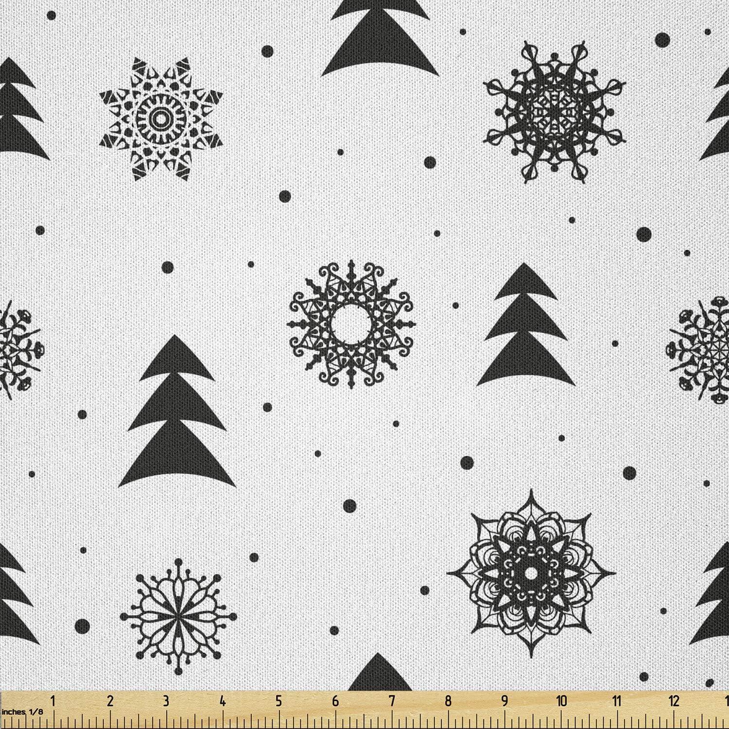 imageAmbesonne Cartoon Fabric by The Yard Hot Air Balloons Flying Through The Sky with Birds Microfiber Fabric for Arts and Crafts Textiles amp Decor 1 Yard Teal CreamBlack Ivory