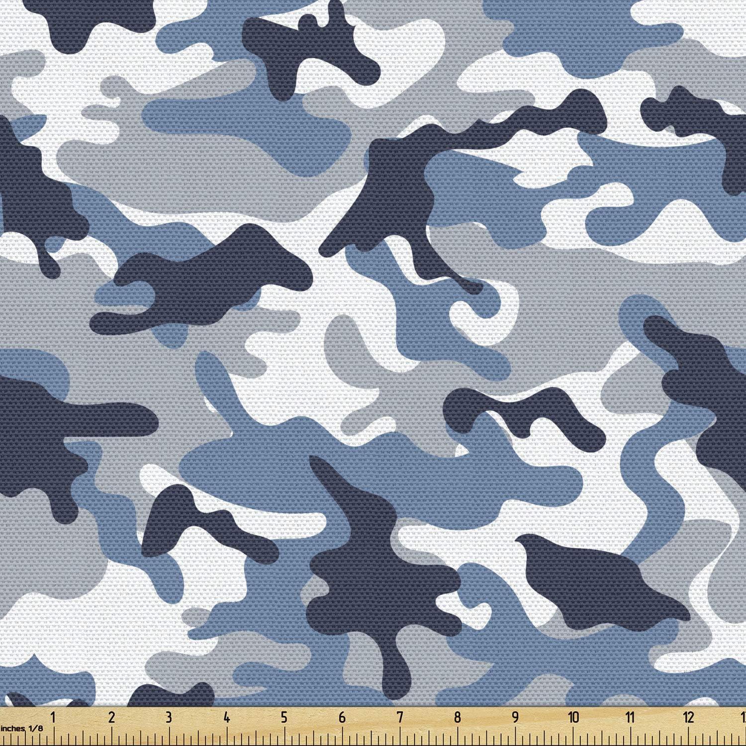 imageAmbesonne Cartoon Fabric by The Yard Hot Air Balloons Flying Through The Sky with Birds Microfiber Fabric for Arts and Crafts Textiles amp Decor 1 Yard Teal CreamIndigo Blue