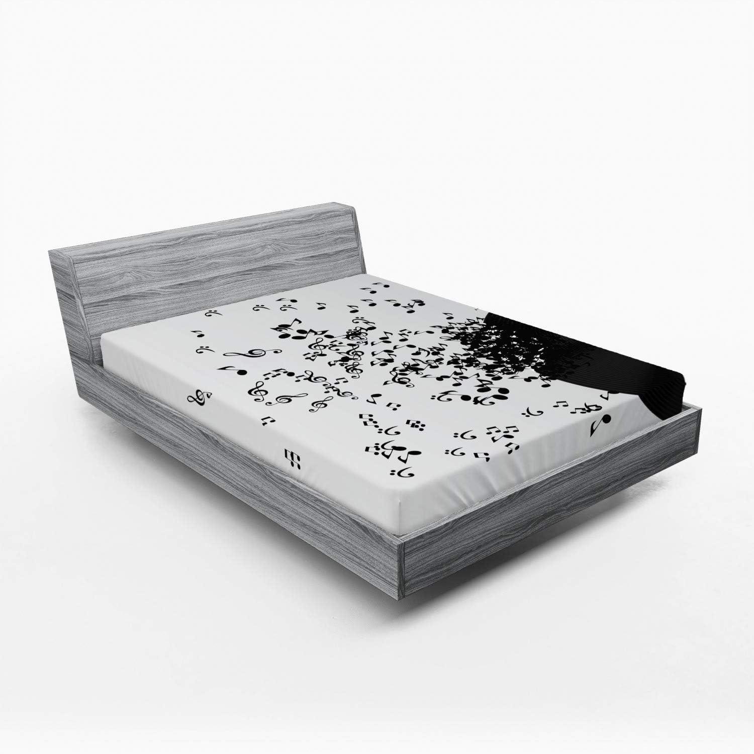 imageAmbesonne City Fitted Sheet Birds Eye View Map of The Abstract Town Streets Roads Houses and Cars Cartoon Print Bed Cover with AllRound Elastic Deep Pocket for Comfort Twin Size Grey GreenIvory Black