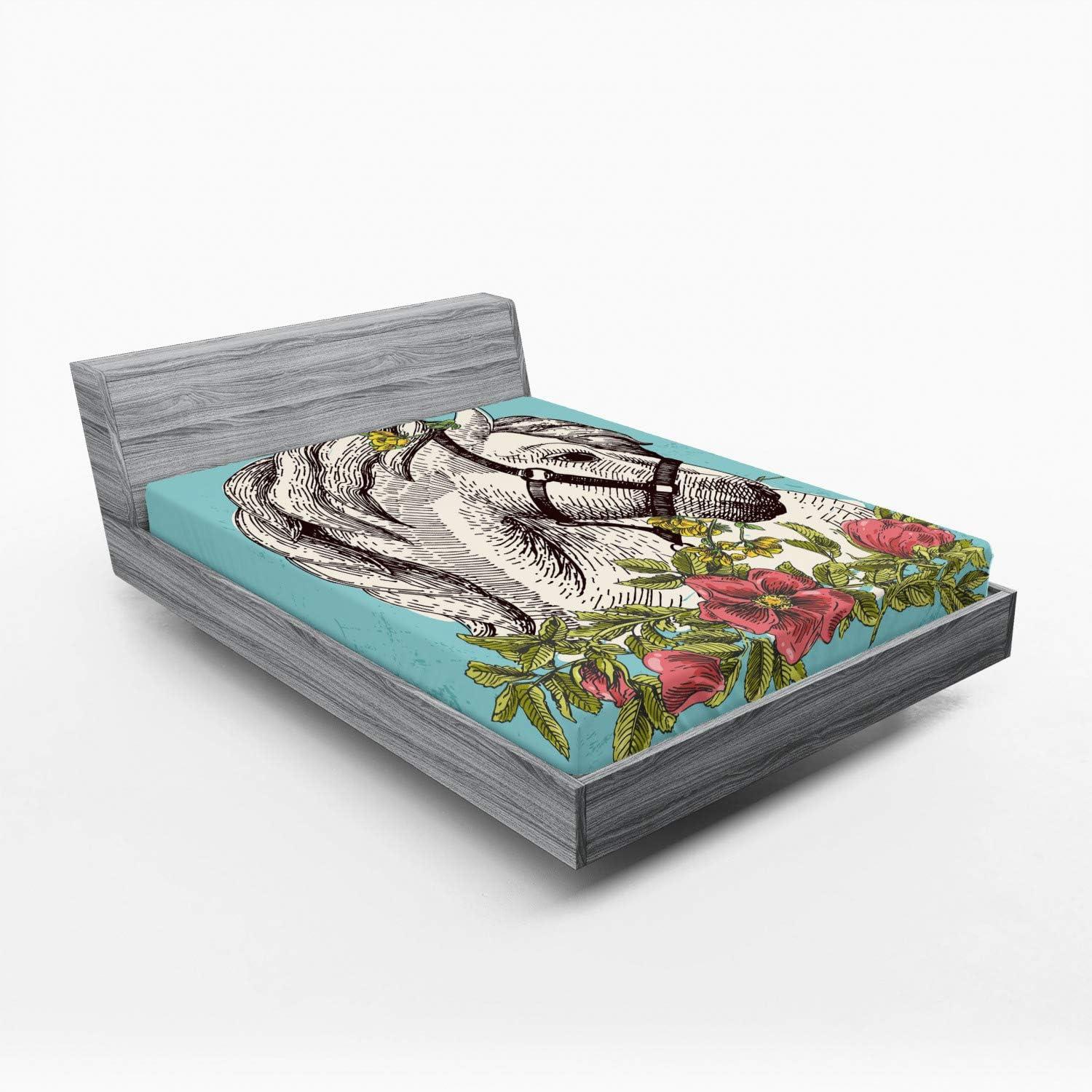 imageAmbesonne City Fitted Sheet Birds Eye View Map of The Abstract Town Streets Roads Houses and Cars Cartoon Print Bed Cover with AllRound Elastic Deep Pocket for Comfort Twin Size Grey GreenTurquoise Green