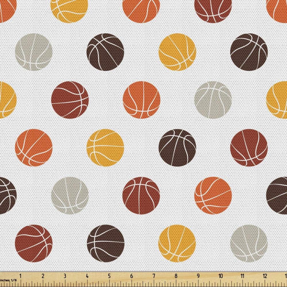imageAmbesonne Cartoon Fabric by The Yard Hot Air Balloons Flying Through The Sky with Birds Microfiber Fabric for Arts and Crafts Textiles amp Decor 1 Yard Teal CreamRuby Orange
