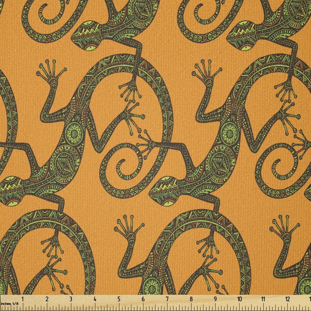 imageAmbesonne Cartoon Fabric by The Yard Hot Air Balloons Flying Through The Sky with Birds Microfiber Fabric for Arts and Crafts Textiles amp Decor 1 Yard Teal CreamGreen Brown and Orange