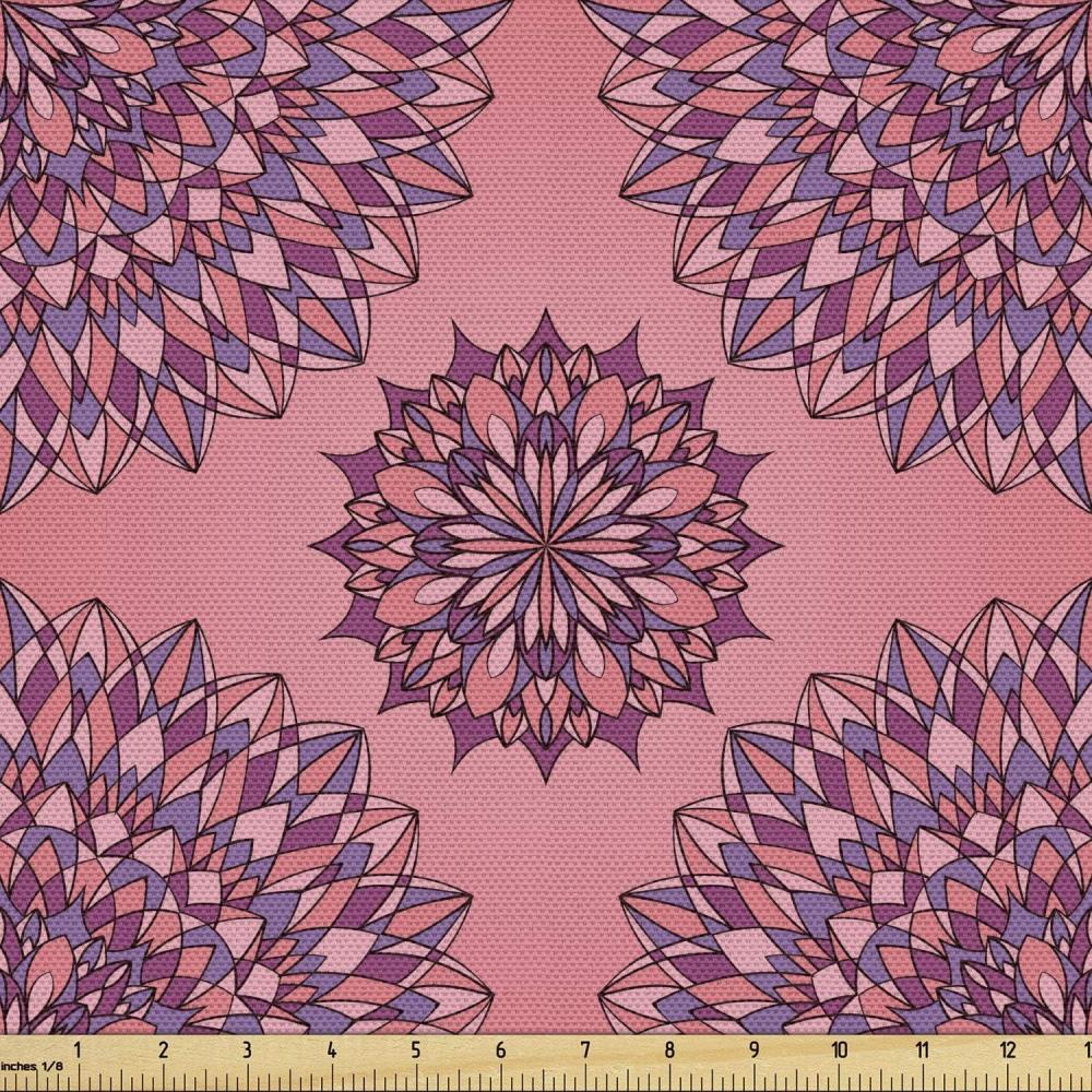 imageAmbesonne Cartoon Fabric by The Yard Hot Air Balloons Flying Through The Sky with Birds Microfiber Fabric for Arts and Crafts Textiles amp Decor 1 Yard Teal CreamFuchsia Coral