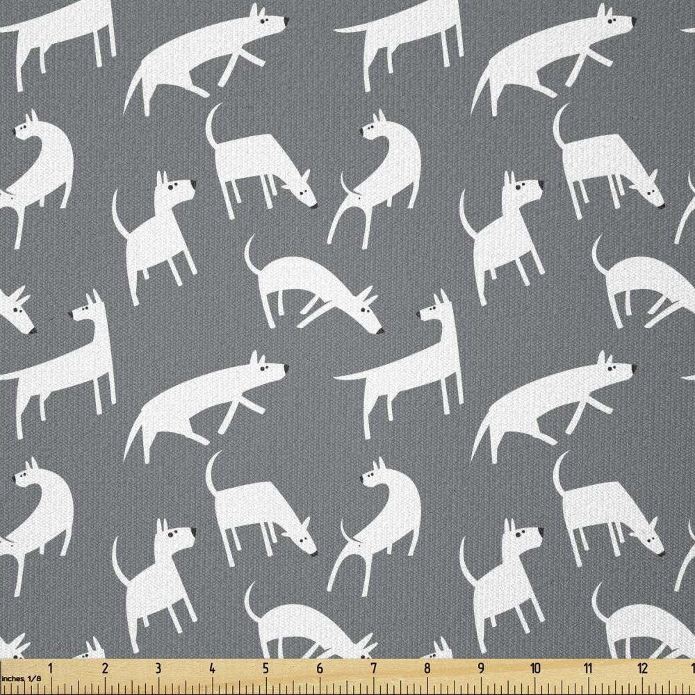 imageAmbesonne Cartoon Fabric by The Yard Hot Air Balloons Flying Through The Sky with Birds Microfiber Fabric for Arts and Crafts Textiles amp Decor 1 Yard Teal CreamGrey and White