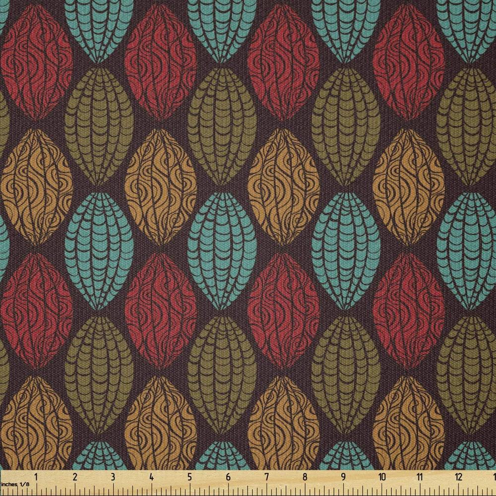 imageAmbesonne Cartoon Fabric by The Yard Hot Air Balloons Flying Through The Sky with Birds Microfiber Fabric for Arts and Crafts Textiles amp Decor 1 Yard Teal CreamGreen Ruby