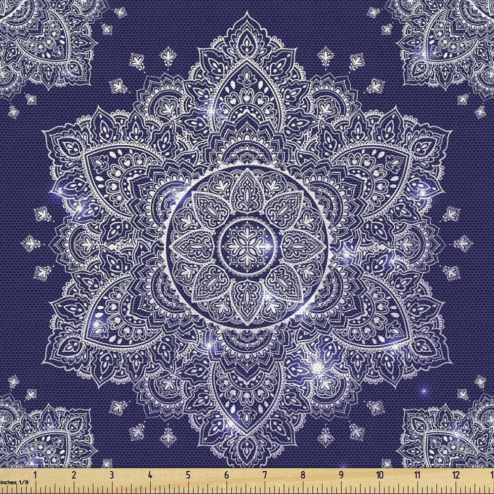 imageAmbesonne Cartoon Fabric by The Yard Hot Air Balloons Flying Through The Sky with Birds Microfiber Fabric for Arts and Crafts Textiles amp Decor 1 Yard Teal CreamBlue Indigo