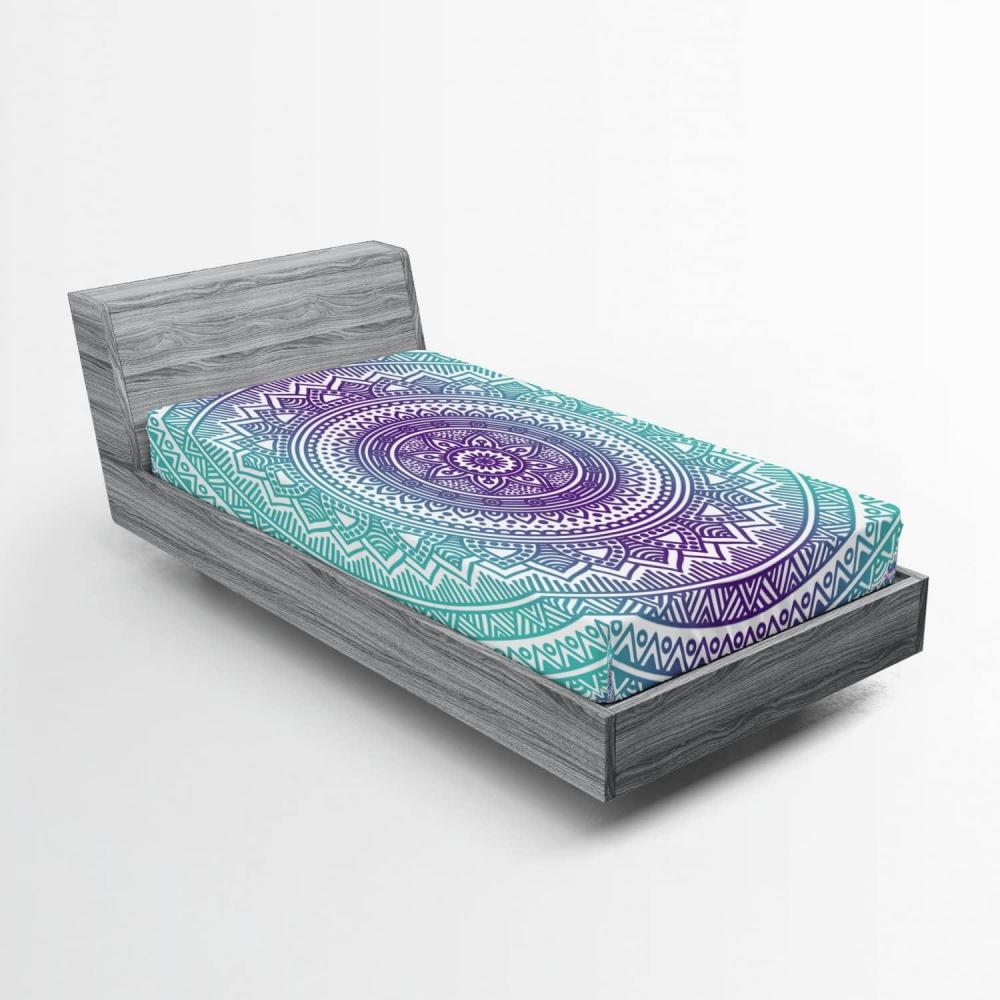 imageAmbesonne City Fitted Sheet Birds Eye View Map of The Abstract Town Streets Roads Houses and Cars Cartoon Print Bed Cover with AllRound Elastic Deep Pocket for Comfort Twin Size Grey GreenPurple