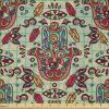 Ambesonne Cartoon Fabric by The Yard, Hot Air Balloons Flying Through The Sky with Birds, Microfiber Fabric for Arts and Crafts Textiles & Decor, 1 Yard, Teal Cream(Red Blue)