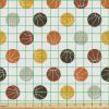 Ambesonne Cartoon Fabric by The Yard, Hot Air Balloons Flying Through The Sky with Birds, Microfiber Fabric for Arts and Crafts Textiles & Decor, 1 Yard, Teal Cream(Ruby Orange)