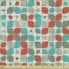 Ambesonne Cartoon Fabric by The Yard, Hot Air Balloons Flying Through The Sky with Birds, Microfiber Fabric for Arts and Crafts Textiles & Decor, 1 Yard, Teal Cream(Turquoise Grey)