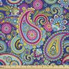 Ambesonne Cartoon Fabric by The Yard, Hot Air Balloons Flying Through The Sky with Birds, Microfiber Fabric for Arts and Crafts Textiles & Decor, 1 Yard, Teal Cream(Pink and Blue)