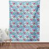 Ambesonne Cartoon Fabric by The Yard, Hot Air Balloons Flying Through The Sky with Birds, Microfiber Fabric for Arts and Crafts Textiles & Decor, 1 Yard, Teal Cream(Blue Red)
