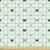 Ambesonne Cartoon Fabric by The Yard, Hot Air Balloons Flying Through The Sky with Birds, Microfiber Fabric for Arts and Crafts Textiles & Decor, 1 Yard, Teal Cream(Black)