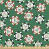 Ambesonne Cartoon Fabric by The Yard, Hot Air Balloons Flying Through The Sky with Birds, Microfiber Fabric for Arts and Crafts Textiles & Decor, 1 Yard, Teal Cream(Jade Green)