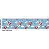 Ambesonne Cartoon Fabric by The Yard, Hot Air Balloons Flying Through The Sky with Birds, Microfiber Fabric for Arts and Crafts Textiles & Decor, 1 Yard, Teal Cream(Blue Red)