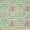 Ambesonne Cartoon Fabric by The Yard, Hot Air Balloons Flying Through The Sky with Birds, Microfiber Fabric for Arts and Crafts Textiles & Decor, 1 Yard, Teal Cream(Mint Pink)