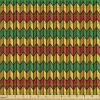 Ambesonne Cartoon Fabric by The Yard, Hot Air Balloons Flying Through The Sky with Birds, Microfiber Fabric for Arts and Crafts Textiles & Decor, 1 Yard, Teal Cream(Orange Green)