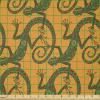 Ambesonne Cartoon Fabric by The Yard, Hot Air Balloons Flying Through The Sky with Birds, Microfiber Fabric for Arts and Crafts Textiles & Decor, 1 Yard, Teal Cream(Green Brown and Orange)