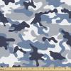 Ambesonne Cartoon Fabric by The Yard, Hot Air Balloons Flying Through The Sky with Birds, Microfiber Fabric for Arts and Crafts Textiles & Decor, 1 Yard, Teal Cream(Indigo Blue)