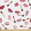 Ambesonne Cartoon Fabric by The Yard, Hot Air Balloons Flying Through The Sky with Birds, Microfiber Fabric for Arts and Crafts Textiles & Decor, 1 Yard, Teal Cream(Burgundy)