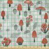 Ambesonne Cartoon Fabric by The Yard, Hot Air Balloons Flying Through The Sky with Birds, Microfiber Fabric for Arts and Crafts Textiles & Decor, 1 Yard, Teal Cream(Vermilion Pale Grey)