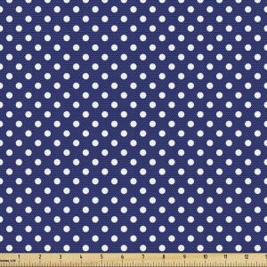 Ambesonne Cartoon Fabric by The Yard, Hot Air Balloons Flying Through The Sky with Birds, Microfiber Fabric for Arts and Crafts Textiles & Decor, 1 Yard, Teal Cream(Indigo White)