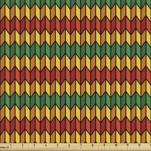 Ambesonne Cartoon Fabric by The Yard, Hot Air Balloons Flying Through The Sky with Birds, Microfiber Fabric for Arts and Crafts Textiles & Decor, 1 Yard, Teal Cream(Orange Green)