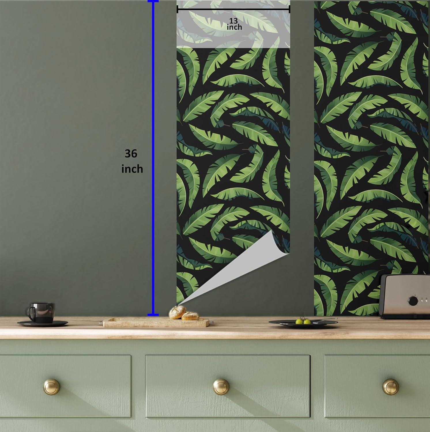 imageAmbesonne Blueberry Peel amp Stick Wallpaper for Home Summer Berries with Leaves on Cream Background Love Botanical Themed SelfAdhesive Living Room Kitchen Accent 13 x 100 Violet Blue Fern GreenLime Green Black Teal