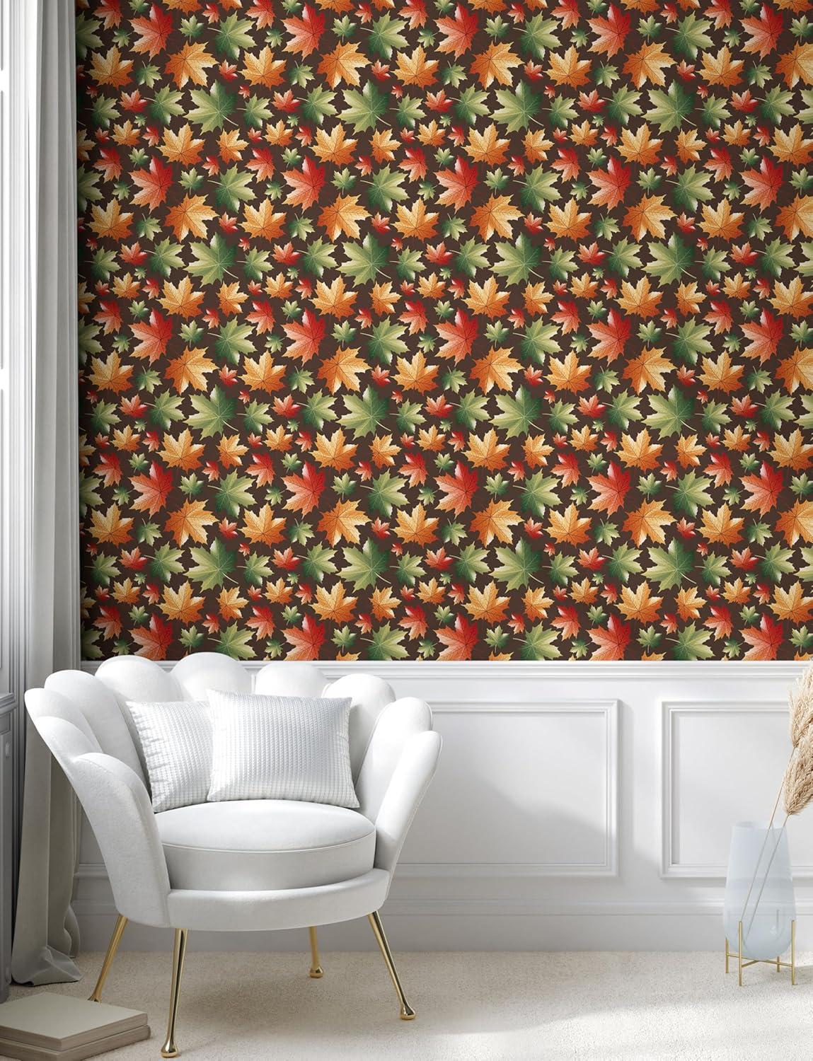 imageAmbesonne Blueberry Peel amp Stick Wallpaper for Home Summer Berries with Leaves on Cream Background Love Botanical Themed SelfAdhesive Living Room Kitchen Accent 13 x 100 Violet Blue Fern GreenBrown Green Orange
