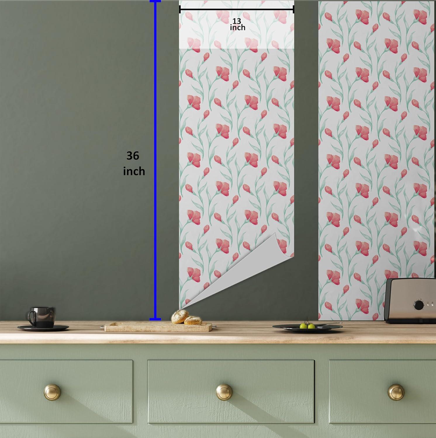 imageAmbesonne Blueberry Peel amp Stick Wallpaper for Home Summer Berries with Leaves on Cream Background Love Botanical Themed SelfAdhesive Living Room Kitchen Accent 13 x 100 Violet Blue Fern GreenDark Coral Seafoam