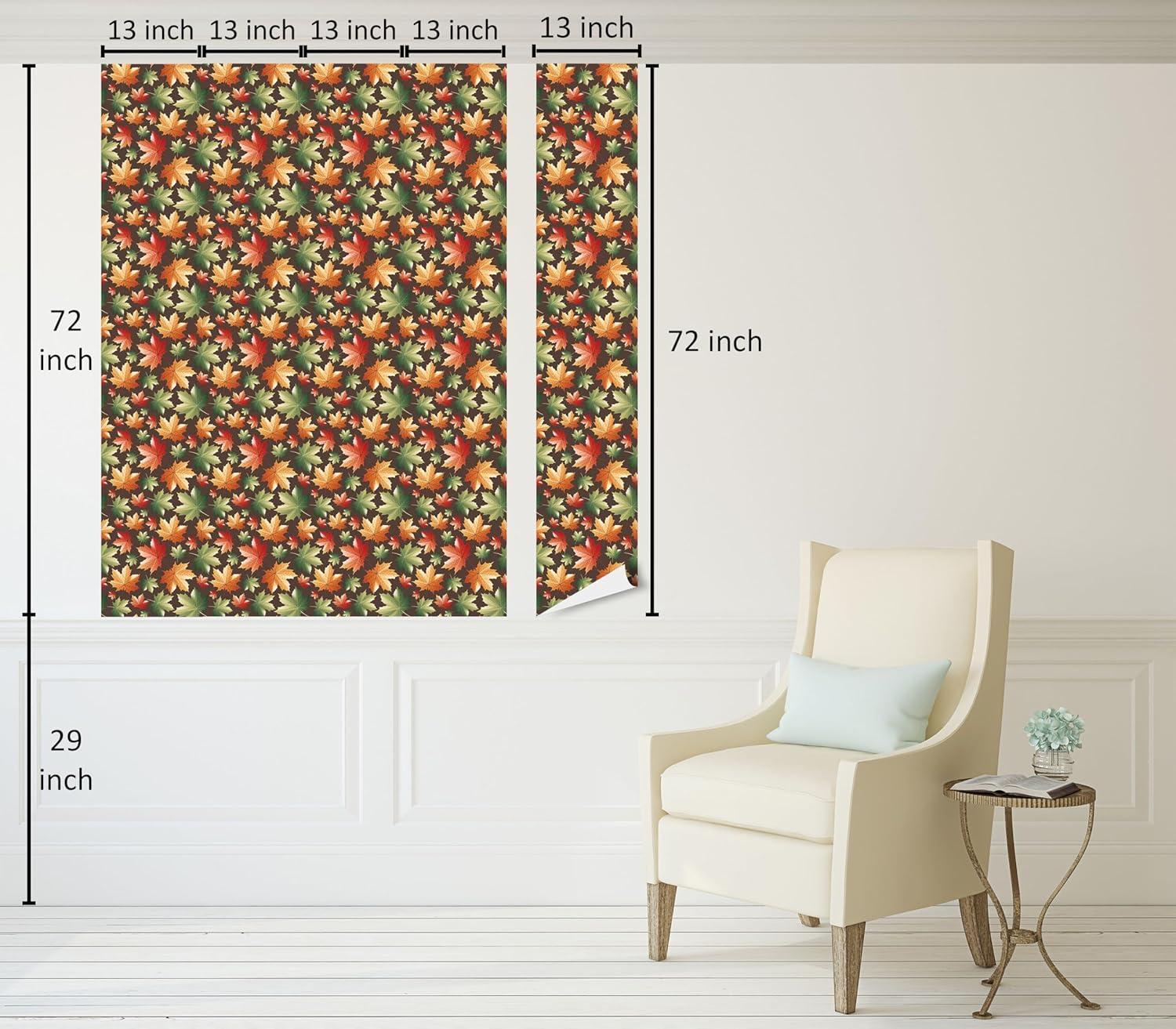 imageAmbesonne Blueberry Peel amp Stick Wallpaper for Home Summer Berries with Leaves on Cream Background Love Botanical Themed SelfAdhesive Living Room Kitchen Accent 13 x 100 Violet Blue Fern GreenBrown Green Orange