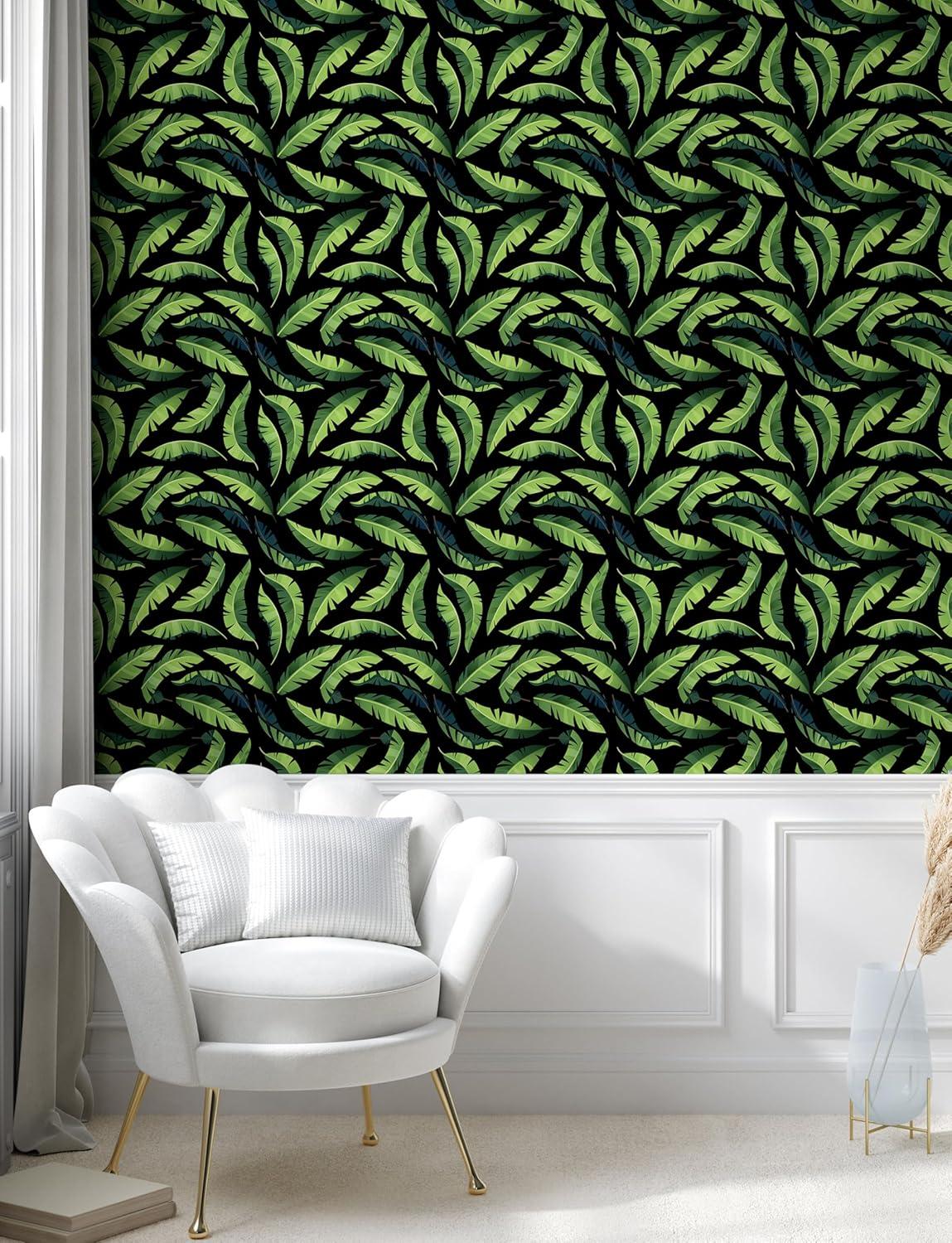 imageAmbesonne Blueberry Peel amp Stick Wallpaper for Home Summer Berries with Leaves on Cream Background Love Botanical Themed SelfAdhesive Living Room Kitchen Accent 13 x 100 Violet Blue Fern GreenLime Green Black Teal