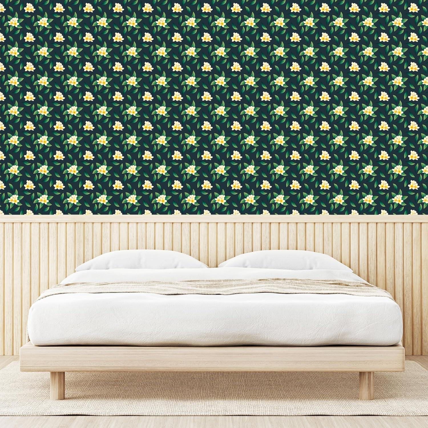 imageAmbesonne Blueberry Peel amp Stick Wallpaper for Home Summer Berries with Leaves on Cream Background Love Botanical Themed SelfAdhesive Living Room Kitchen Accent 13 x 100 Violet Blue Fern GreenPale Orange and Dark Teal
