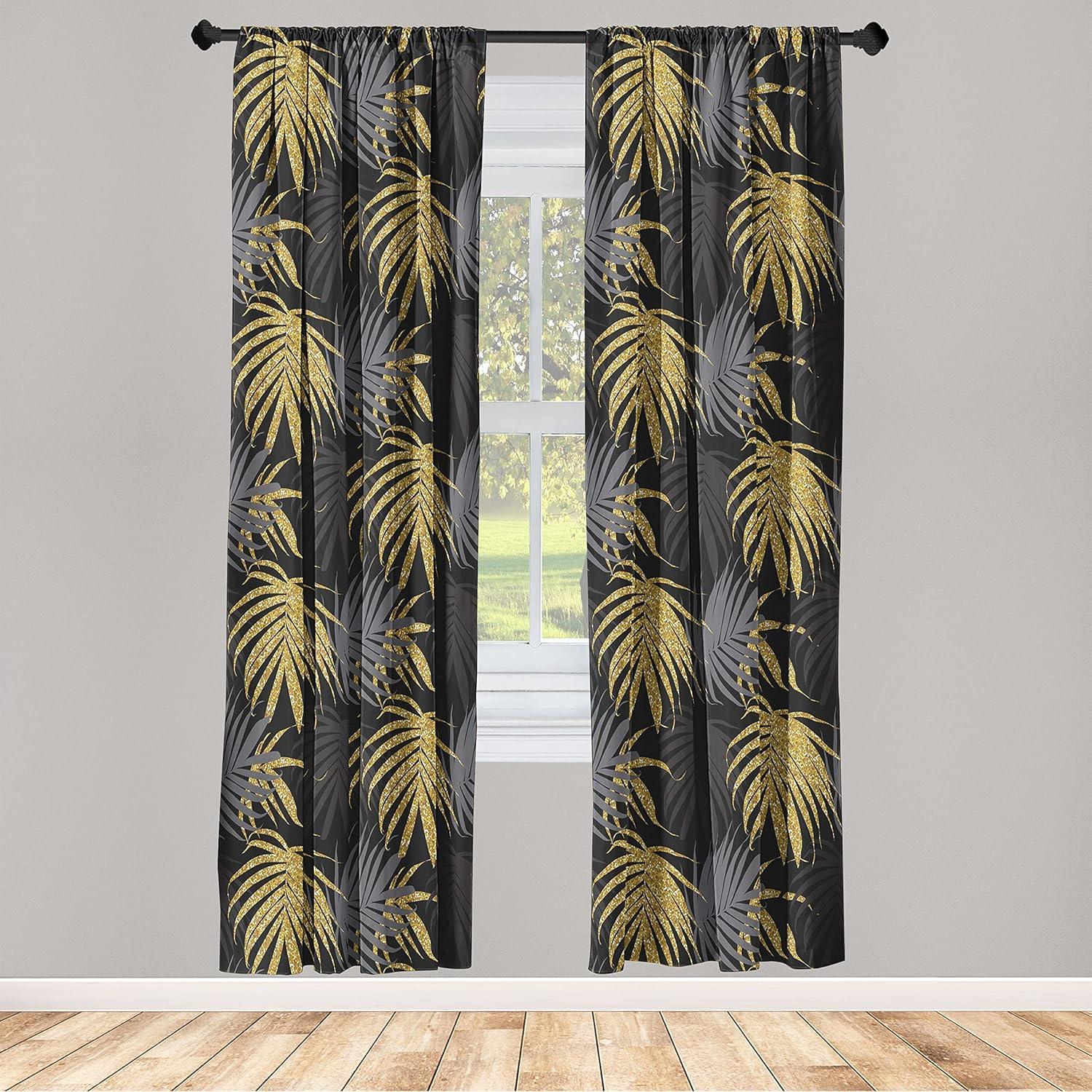 imageAmbesonne Floral Curtains Watercolor Themed Pattern of Blooming Retro Spring Revival Flowers Window Treatments 2 Panel Set for Living Room Bedroom Pair of 28 x 63 Lilac White and Slate BrownDark Grey Mustard