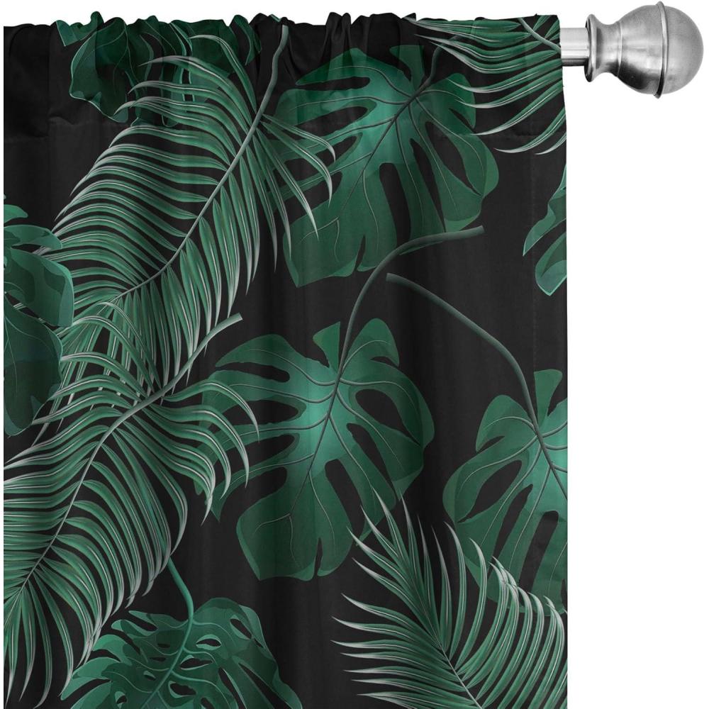 imageAmbesonne Floral Curtains Watercolor Themed Pattern of Blooming Retro Spring Revival Flowers Window Treatments 2 Panel Set for Living Room Bedroom Pair of 28 x 63 Lilac White and Slate BrownBlack and Hunter Green