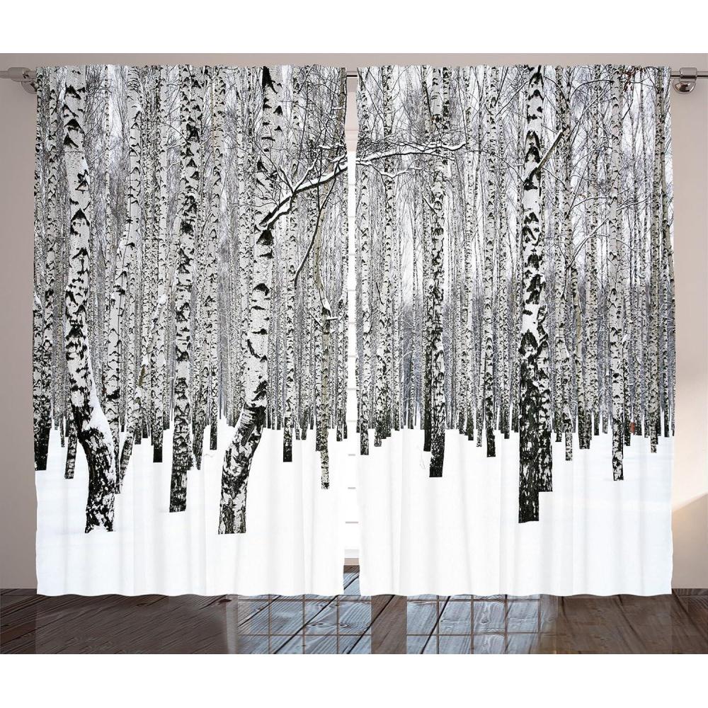 imageAmbesonne Horror House Curtains Moon Halloween Historical Gate Gothic Background Candles Fiction View Print Living Room Bedroom Window Drapes 2 Panel Set 108 X 84 Green BlueCharcoal White