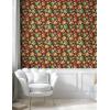 Ambesonne Blueberry Peel & Stick Wallpaper for Home, Summer Berries with Leaves on Cream Background Love Botanical Themed, Self-Adhesive Living Room Kitchen Accent, 13″ x 100″, Violet Blue Fern Green(Brown Green Orange)