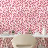 Ambesonne Blueberry Peel & Stick Wallpaper for Home, Summer Berries with Leaves on Cream Background Love Botanical Themed, Self-Adhesive Living Room Kitchen Accent, 13″ x 100″, Violet Blue Fern Green(Dark Coral and White)