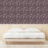 Ambesonne Blueberry Peel & Stick Wallpaper for Home, Summer Berries with Leaves on Cream Background Love Botanical Themed, Self-Adhesive Living Room Kitchen Accent, 13″ x 100″, Violet Blue Fern Green(Plum Purple and Reseda Green)