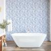 Ambesonne Blueberry Peel & Stick Wallpaper for Home, Summer Berries with Leaves on Cream Background Love Botanical Themed, Self-Adhesive Living Room Kitchen Accent, 13″ x 100″, Violet Blue Fern Green(Pale Azure Blue and Coral)