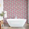 Ambesonne Blueberry Peel & Stick Wallpaper for Home, Summer Berries with Leaves on Cream Background Love Botanical Themed, Self-Adhesive Living Room Kitchen Accent, 13″ x 100″, Violet Blue Fern Green(Coral and Pale Purpleblue)