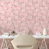 Ambesonne Blueberry Peel & Stick Wallpaper for Home, Summer Berries with Leaves on Cream Background Love Botanical Themed, Self-Adhesive Living Room Kitchen Accent, 13″ x 100″, Violet Blue Fern Green(Blush and Laurel Green)